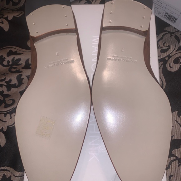 Manolo Blahnik Brown Loafers with Crystal Embellishments - Picture 4 of 8